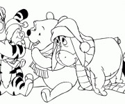 Coloriage Peluches Disney Noel