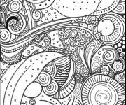 Coloriage Abstrait Doodle pour les jeunes