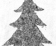 Coloriage Arbre de No&euml;l Doodle