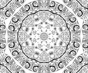 Coloriage Art Doodle Mandala