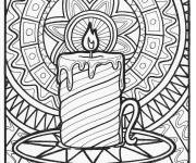 Coloriage Bougie Doodle anti-stress