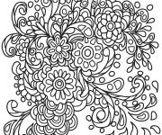 Coloriage Bouquet de fleurs Doodle