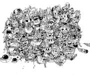 Coloriage Cartoon personnage Doodle