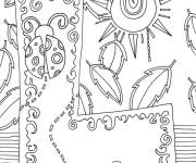 Coloriage Conception Doodle abstrait GS