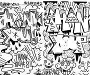 Coloriage Croquis Doodle &agrave; imprimer