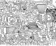 Coloriage Doddle art complexe