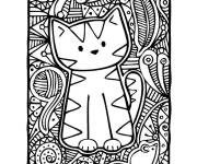 Coloriage Doddle chat mignon
