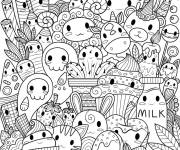 Coloriage Doddle kawaii
