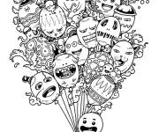 Coloriage et dessins gratuit Doddle noir à imprimer