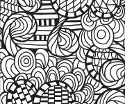 Coloriage Doodle abstrait en vecteur clair