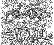 Coloriage Doodle abstrait l'esprit