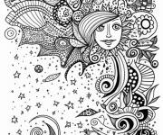 Coloriage Doodle abstrait stylis&eacute;