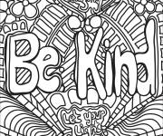 Coloriage Doodle Be Kind