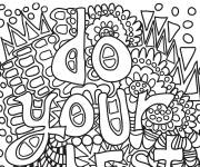 Coloriage Doodle Faites de votre mieux