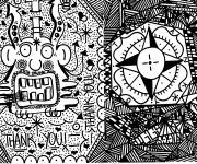 Coloriage Doodle gratuit