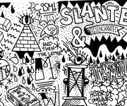 Coloriage Doodle pyramide