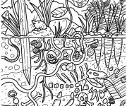 Coloriage Doodle souterrain adulte