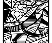 Coloriage Doodles abstrait artistique grande section