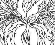 Coloriage Feuille abstrait Doodle