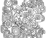 Coloriage Forme carr&eacute; Doodle