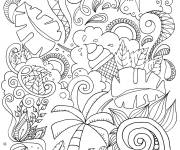 Coloriage Ile tropicale Doddle