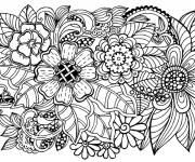 Coloriage Jolies fleurs Doddle