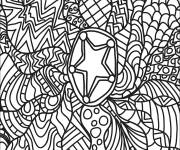 Coloriage L'&eacute;toile Doodle artwork
