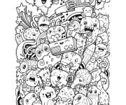 Coloriage La f&ecirc;te des monstres Doddle