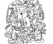 Coloriage et dessins gratuit Maison mal organis&eacute;e Doddle à imprimer