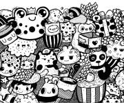 Coloriage Monstres &eacute;trangers Doddle