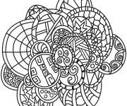 Coloriage Motifs Doodle simple