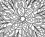 Coloriage Plume de Paon Doodle