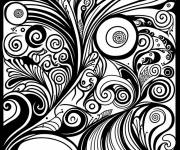 Coloriage Plume magnifique style Doodle
