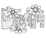 Coloriage et dessins gratuit R&ecirc;ve fleur Doddle à imprimer