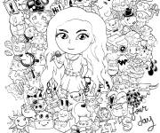 Coloriage Tableau Magnifique style Doodle