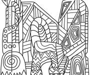 Coloriage Texte abstrait Doodle gratuit