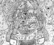 Coloriage Voiture complexe Doodle