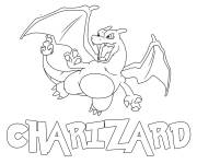 Coloriage et dessins gratuit Charizard ou Dracaufeu à imprimer