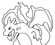 Coloriage et dessins gratuit Charizard simple à imprimer