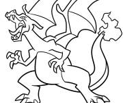 Coloriage Dracaufeu &agrave; dessiner