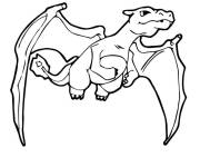 Coloriage et dessins gratuit Dracaufeu attendant son adversaire à imprimer