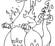 Coloriage et dessins gratuit Dracaufeu de Pok&eacute;mon Gigamax Gigantamax à imprimer