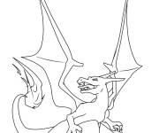 Coloriage Dracaufeu en toute puissance