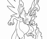 Coloriage Dracaufeu &eacute;nerv&eacute;