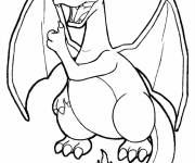 Coloriage Dracaufeu heureux