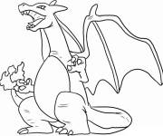 Coloriage Dracaufeu Pok&eacute;mon imprimable