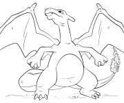 Coloriage et dessins gratuit Dracaufeu Pok&eacute;mon Vmax à imprimer