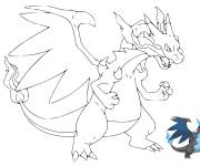 Coloriage et dessins gratuit Dracaufeu shiny à imprimer