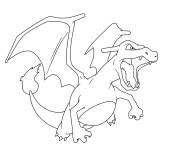Coloriage Image de Pok&eacute;mon Dracaufeu