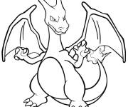 Coloriage L'&eacute;volution du Pok&eacute;mon Dracaufeu